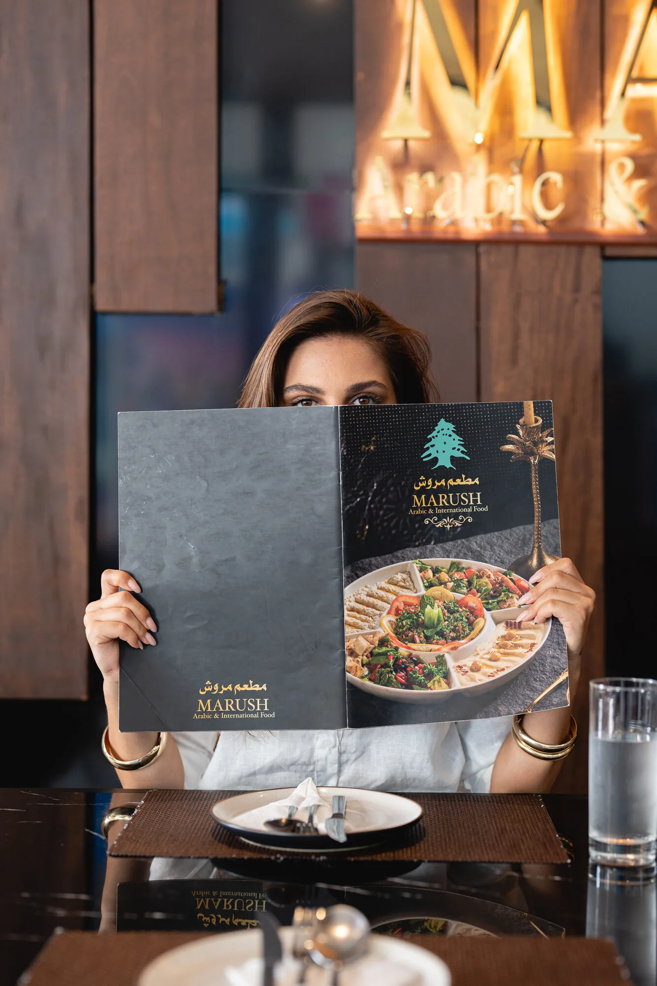 Guest browsing the Marush menu.